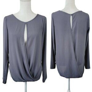 Style Tree Sz Sm Women's Drapey Blouse Gray Vintage Y2K Business Casual EUC